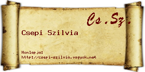 Csepi Szilvia névjegykártya